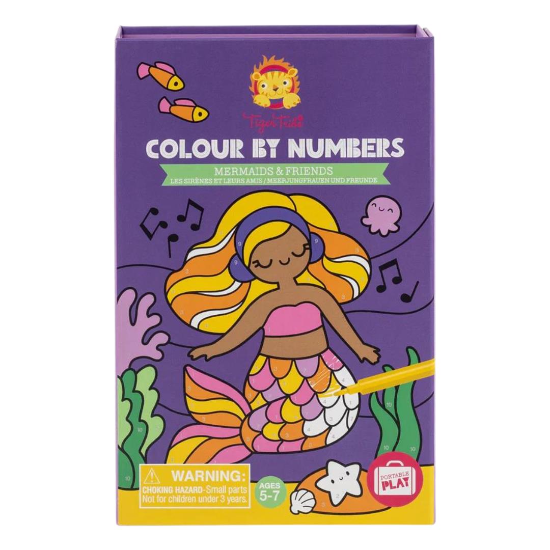 Colour By Numbers Mermaids and Friends Tiger Tribe