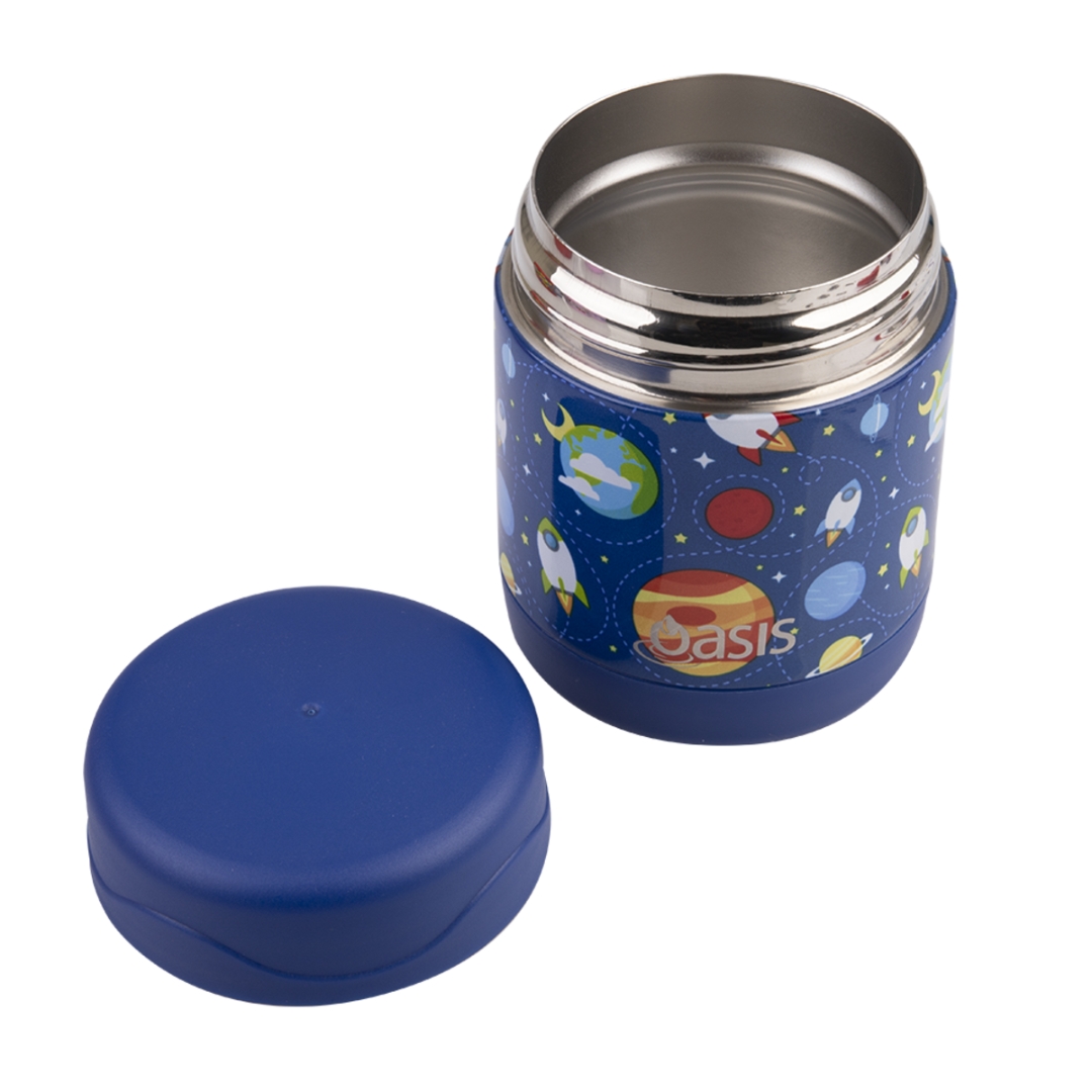 Oasis Kids Stainless Steel Double Wall Insulated Kid's Food Flask (300ml) Outer Space