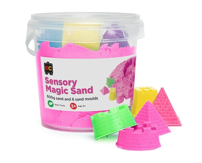 Pink Sensory Magic Sand and Moulds 600g