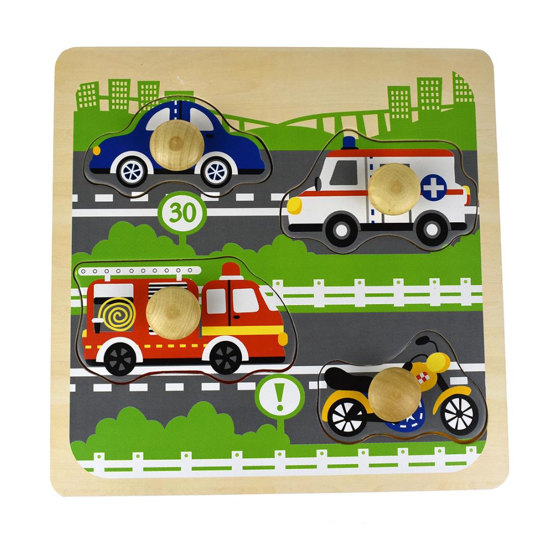 Wooden Traffic Peg Puzzle