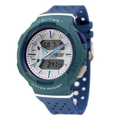 Cactus Combo Kids Digital Watch - Teal with Blue Strap
