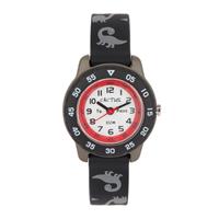 Cactus Junior Kids Time Teacher Black Dinosaur Watch