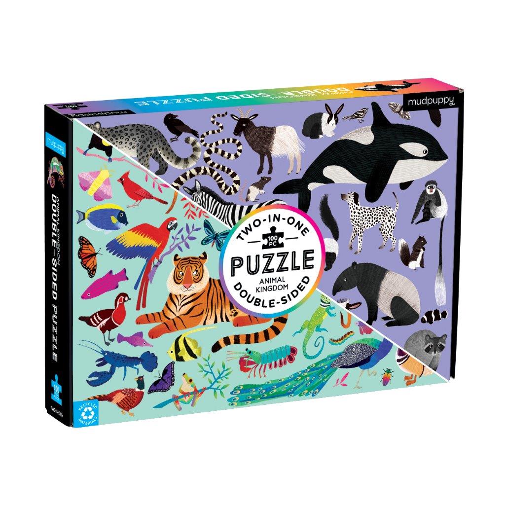 Double Sided Kids Puzzle 100Pc Animal Kingdom