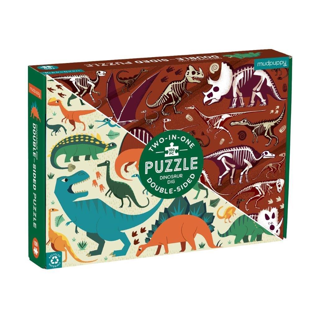 Double Sided Kids Dinosaur Puzzle 100Pc