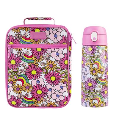 Flower Power Bag and Sipper Bottle Combo