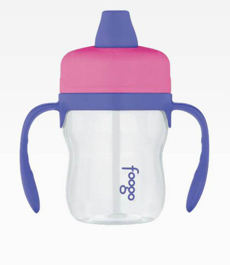 Foogo Soft Spout 235ml Sippy Cup with handles (phase 1) Pink