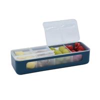 Melii Luxe 4 Compartment Snackle Box Blue