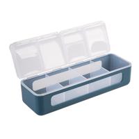 Melii Luxe 4 Compartment Snackle Box Blue