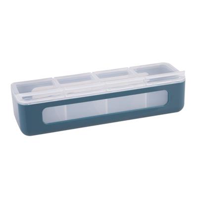 Melii Luxe 4 Compartment Snackle Box Blue