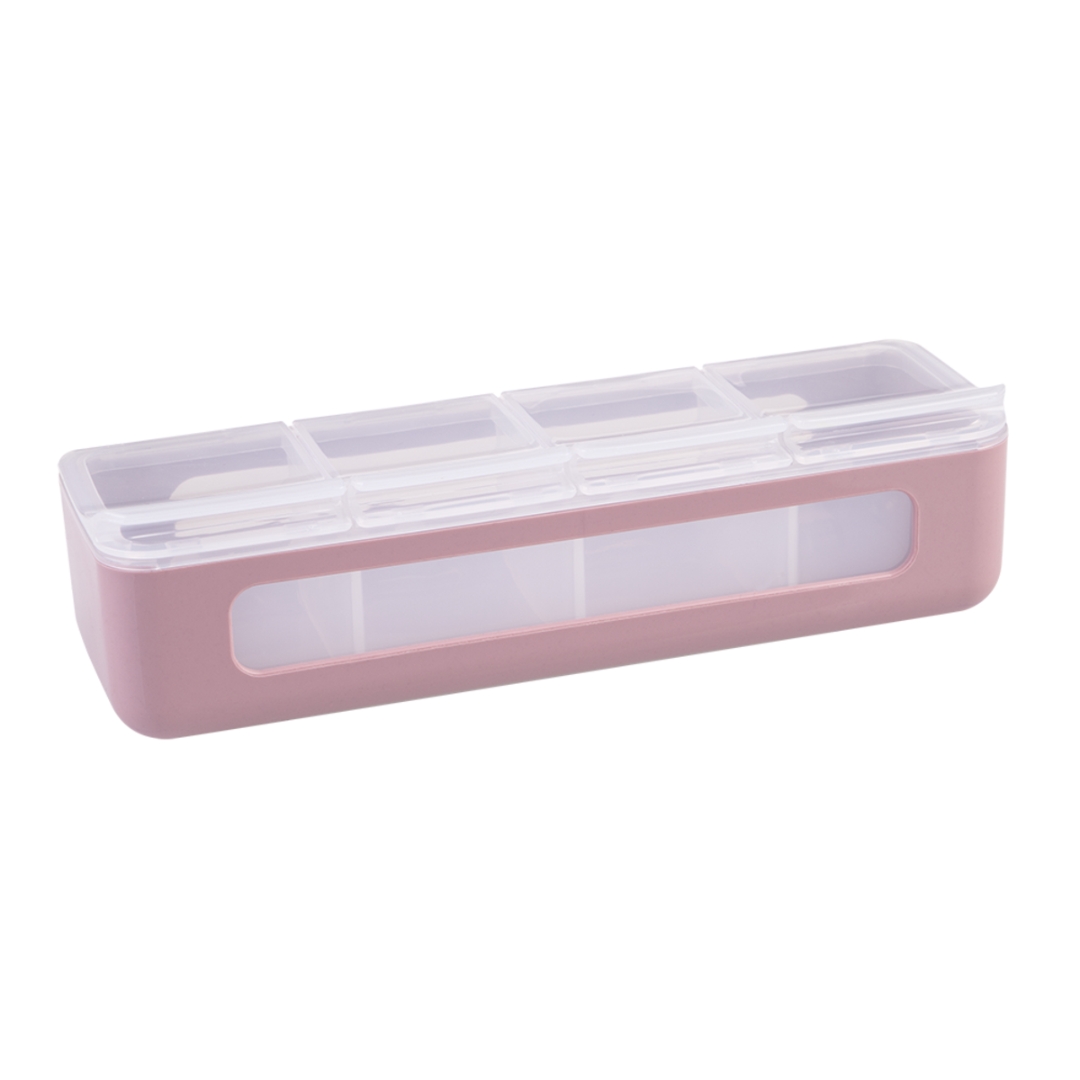 Melii Luxe 4 Compartment Snackle Box Pink