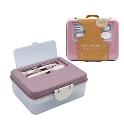 Melii Luxe Bento Two Lunch Box: Pink