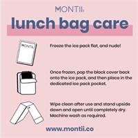 MontiiCo Insulated Large Lunch Bag and Ice Pack Mermaid Tales Care Instructions