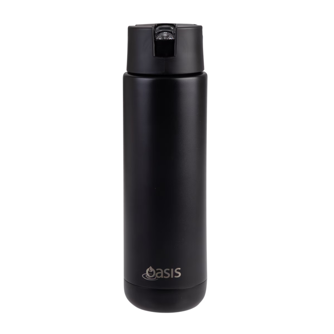 Oasis Ceramic Stainless Steel Triple Wall Insulated Moda Bottle (700ml) Black