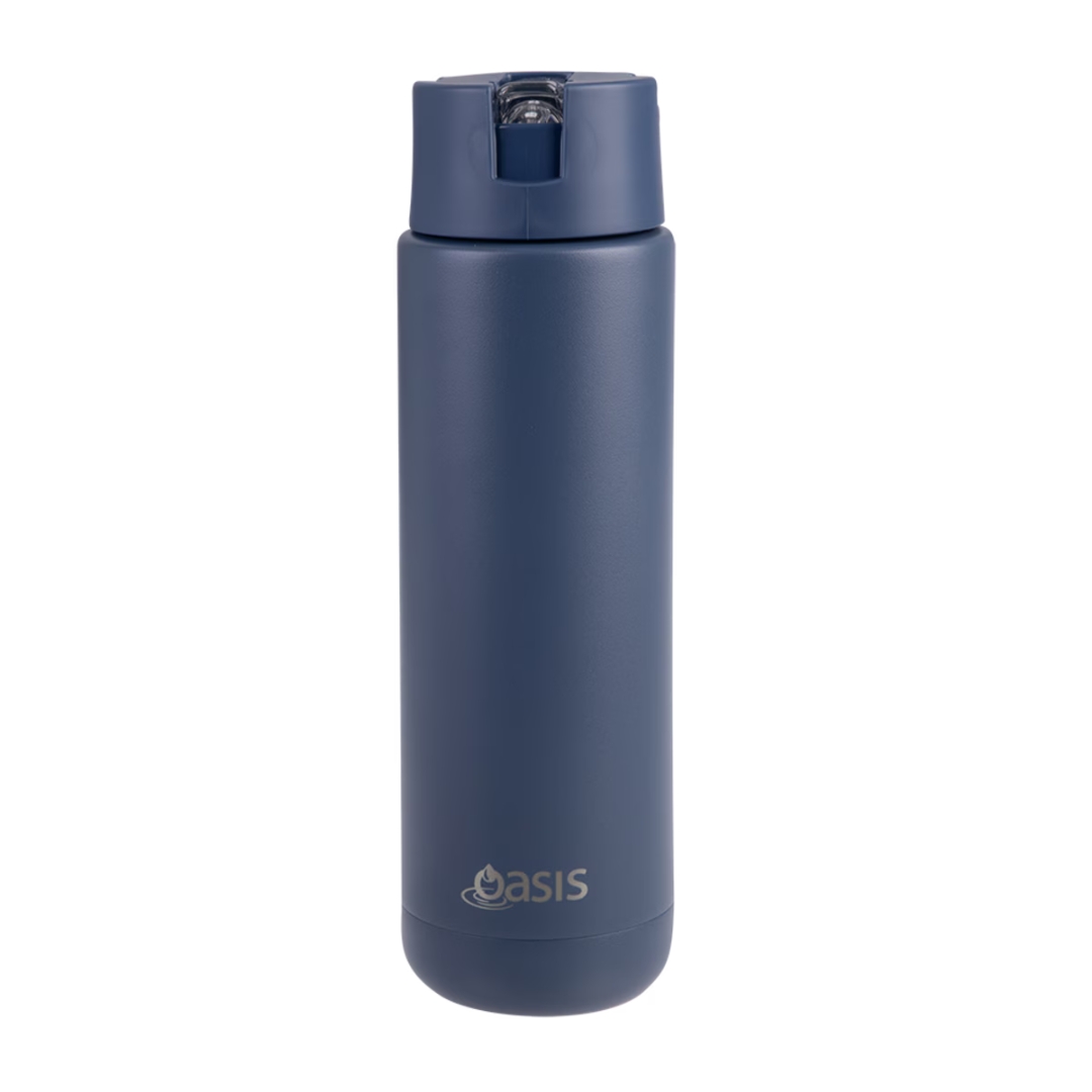 Oasis Ceramic Stainless Steel Triple Wall Insulated Moda Bottle (700ml) Indigo