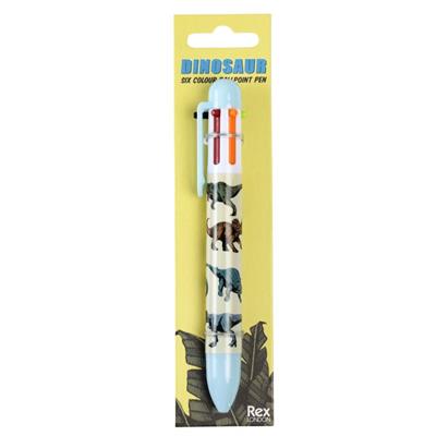 Rex London Six Colour Pen – Dinosaur Prehistoric