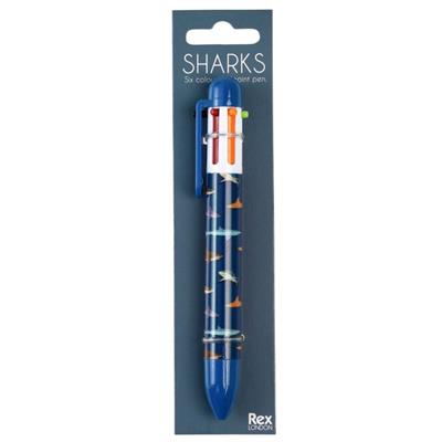 Rex London Six Colour Pen – Sharks