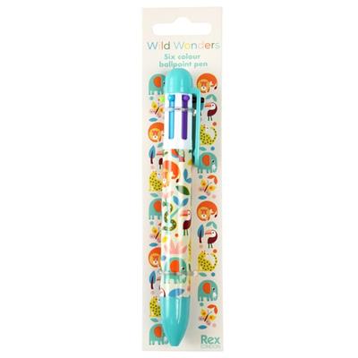 Rex London Six Colour Pen - Wild Wonders