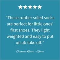 Rubber Soled socks Grey/White Star