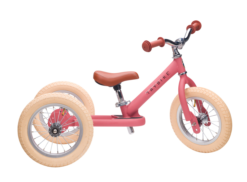 Trybike Vintage Pink 2 in 1 Balance Bike